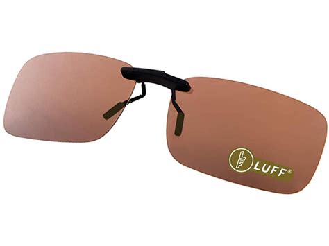 Luff Polarized Unisex Clip On Sunglasses For Prescription Brown Size Medium