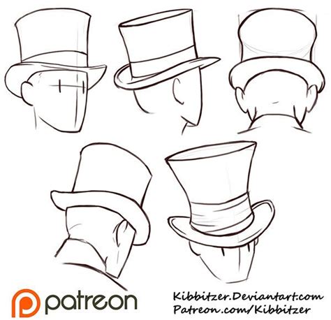 Top Hats Reference Sheet By Kibbitzer On Deviantart Drawing