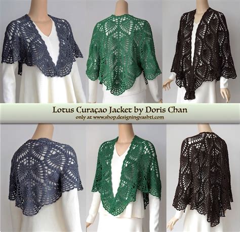djc lotus curacao jacket designing vashti pineapple crochet lace shrug crochet clothes