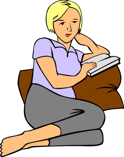 Woman Reading 2 Clip Art at Clker.com - vector clip art online, royalty