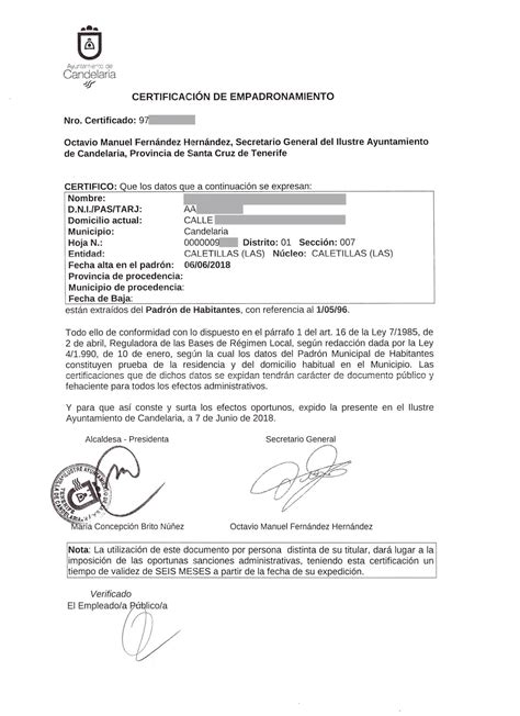 Certificado De Empadronamiento Las Palmas 2023