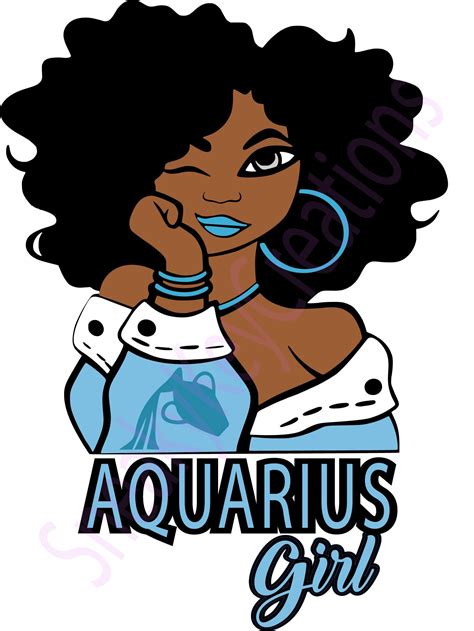 Aquarius Girl Zodiac Digital - Etsy