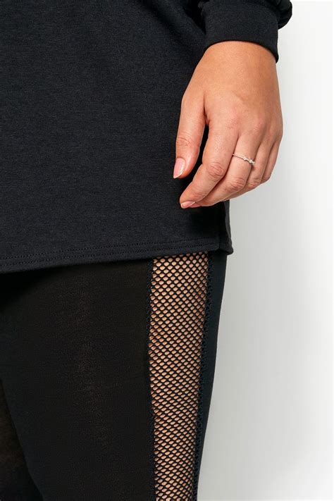 Limited Collection Black Fishnet Leggings Yours Clothing