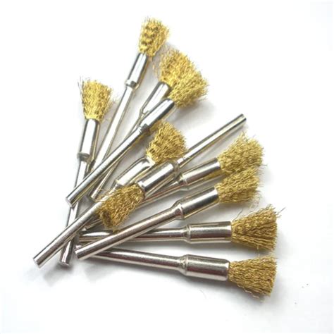 10x Copper Steel Wire Wheel Brushes Disc Mini Brass Wire Brushes Wheel