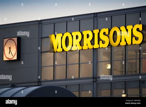 Morrisons Supermarket Sign Logo Stock Photo Alamy