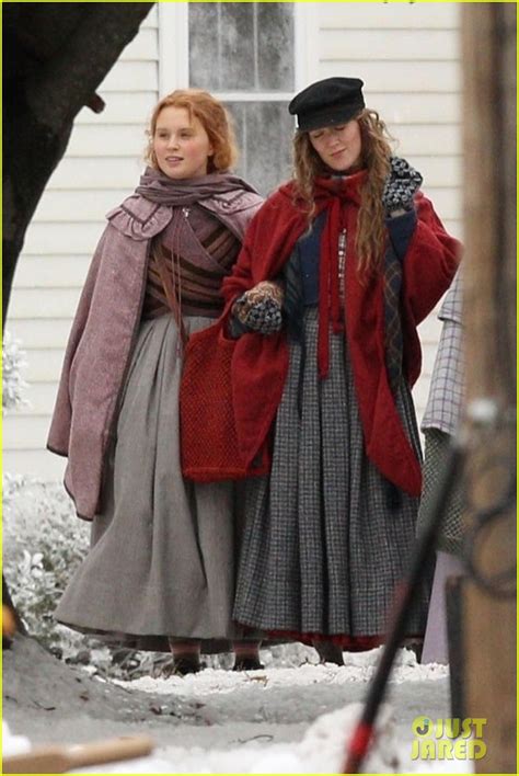Emma Watson And Saoirse Ronan Shoot Snowy Scene For Little Women Photo