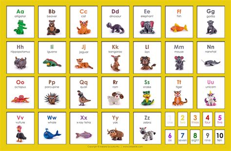 Animal Alphabet Placemat Educational Etsy Uk