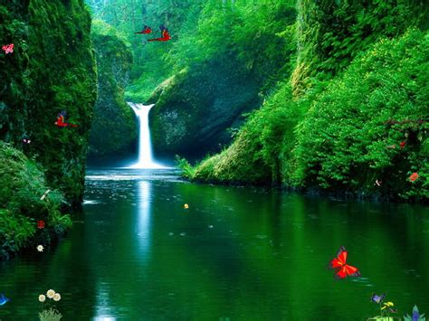 Green Waterfalls Free Waterfalls Screensaver