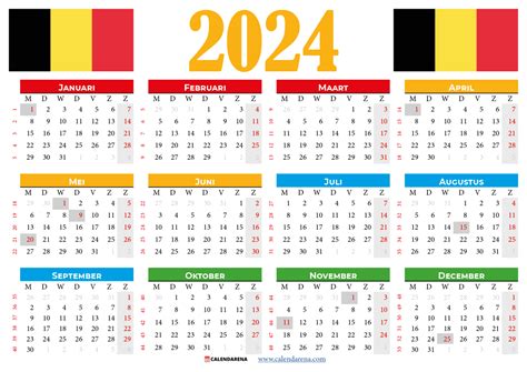 Kalender 2024 Met Weeknummers België Pdf