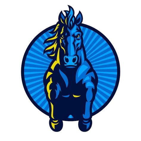 Premium Vector Horse Jumping Mascot Sport Logo