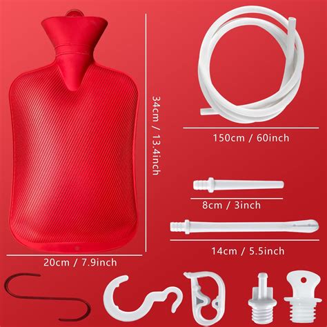 Buy Enema Bag 2l Home Enema Kit With 2 Enema Tips60 Inch Long Silicone Hose Controlable Water
