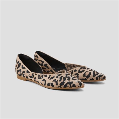 Melia Inspiration Pointed Toe Striped Flats For Wide Feet In Dark