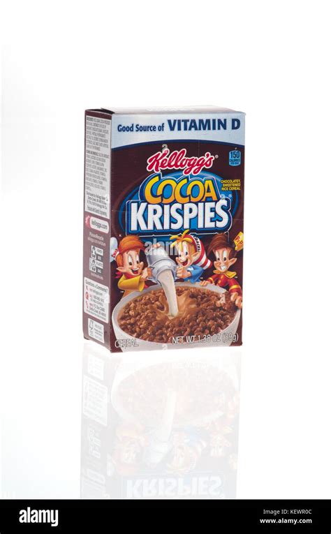 Unopened Box Of Kelloggs Cocoa Krispies Breakfast Cereal On White