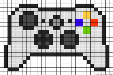 Pixel Art Xbox 360 Controller Dessin Facile Modèle Difficile