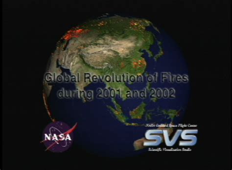 Nasa Svs Global Revolution Of Fires During 2001 And 2002