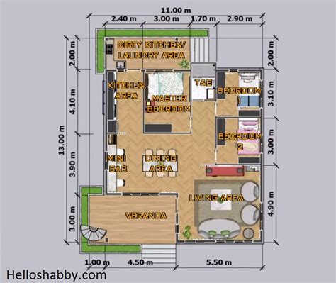 Modern Amakan House Design 150 Sqm With Floor Plan