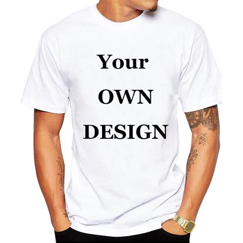 Your Own Design Brand Logopicture White Custom T Shirt Plus Size T