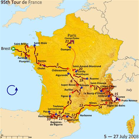 Fileroute Of The 2008 Tour De Francepng Wikimedia Commons