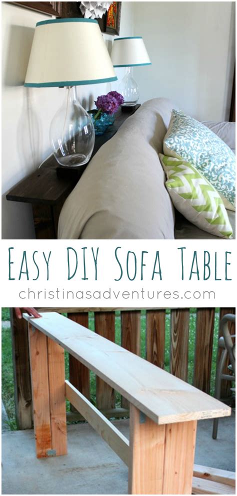 Easy Diy Sofa Table Tutorial Diy Sofa Table Diy Sofa Home Diy