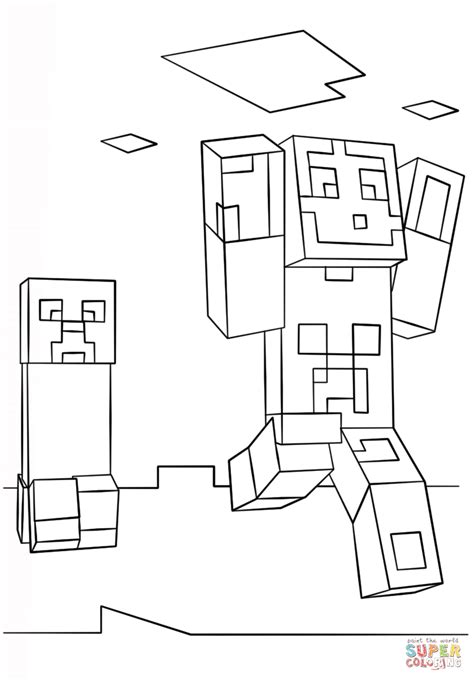 Lego Minecraft Coloring Pages Coloring Home