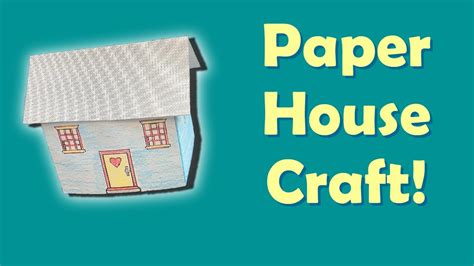 3d Paper House Craft Youtube