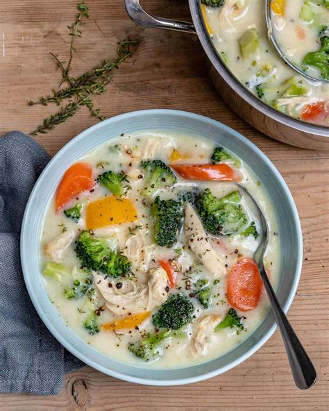 Creamy Chicken Broccoli Soup Recipe Healthy Fitness Meals