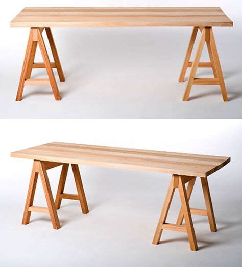 9 Saw Horse Table Ideas Wood Diy Diy Furniture Wood Projects