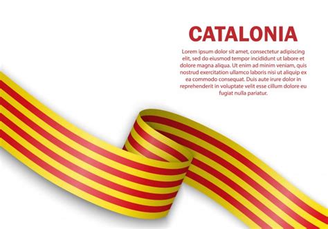 Premium Vector Waving Flag Of Catalonia Template