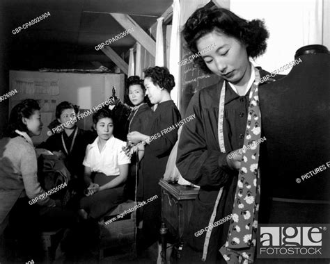 usa japan dressmaking class manzanar japanese american internment camp ansel adams 1943
