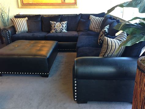 Navy Sectional Blue Leather Couch Blue Leather Sofa Blue Sectional