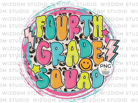 Fourth Grade Squad Png Image Back To School Design Etsy