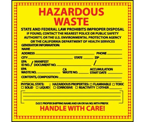 NMC HW16 Hazardous Waste Federal Law PROHIBITS Improper Disposal