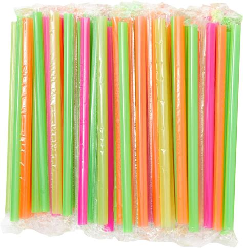 100 Pack Individually Wrapped Disposable Drinking Straws