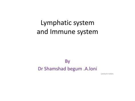 Ppt Lymphatic System And Immune System Powerpoint Presentation Free