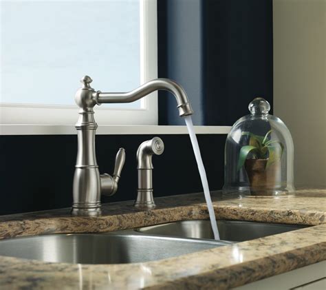 Kitchen sinks to complement their wide range of kitchen faucets, moen offers a great selection one and two bowl kitchen sinks in 15, 18, 20 and 22 gauge stainless steel. Moen S72101 Weymouth One-Handle High Arc Kitchen Faucet ...