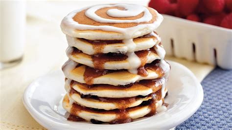 Cinnamon Roll Pancake Stacks Recipe - Tablespoon.com