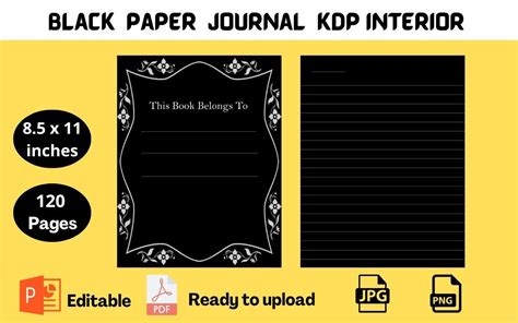 Black Paper Journal Graphic By Belhimer Publishing · Creative Fabrica