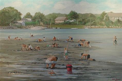 Clam Diggers RI Shore By Perry S Fine Art Fine Art Art Painting