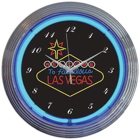Las Vegas Sign Neon Wall Clock Tp Tools And Equipment