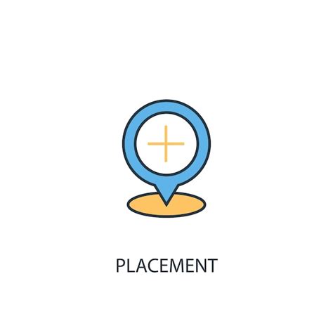 Premium Vector Placement Concept 2 Colored Line Icon Simple Yellow