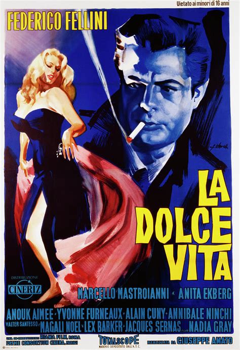 Title of fellini's legendary film, which also brought to international dictionaries other new words like paparazzi (from the name of one of the characters in the film). La Dolce Vita Retro Movie Poster Photograph by Retro ...