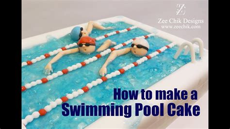 How To Make A Swimming Pool Cake Youtube