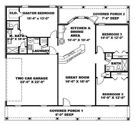 1500 Sq Ft House Plan This One We Really Like Simple House Plans