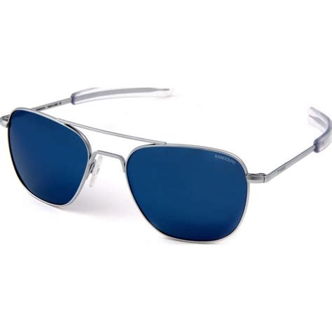 Randolph Aviator Matte Chrome Sunglasses Blue Pc Bayonet Sportique