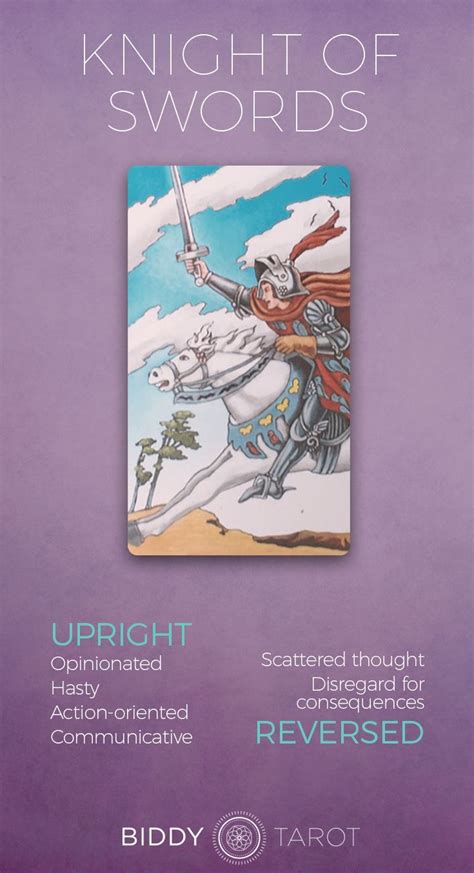 Learn the meaning of the knight of cups tarot card! Knight of Swords Tarot Card Meanings | Tarot, Tarot card ...