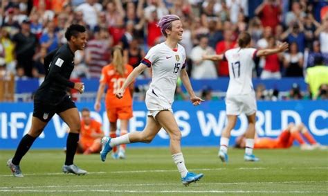 Usa Beat Netherlands 2 0 To Win Womens World Cup Ellen White Megan