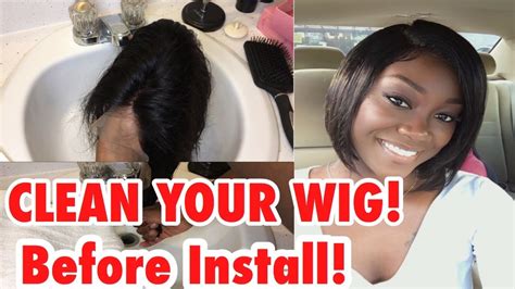 How To Properly Wash Your Lace Front Wig Before Install Youtube