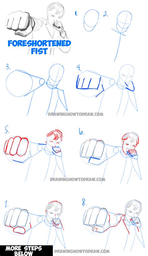 How To Draw Foreshortened Fists Foreshortening Hands How To Draw