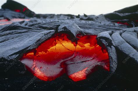 Front Of A Pahoehoe Lava Flow On Hawaii Stock Image E3900213