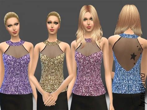 The Sims Resource Sweetheart Mesh Halter Top By Melisainci • Sims 4